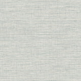 Exhale Seafoam Faux Grasscloth Wallpaper with Textured Raised Ink - Advantage 4157-26461