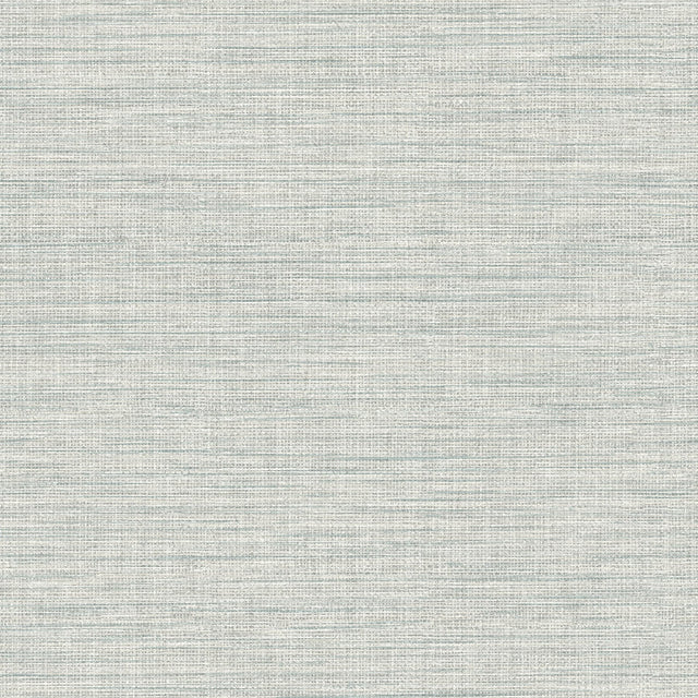 Exhale Seafoam Faux Grasscloth Wallpaper with Textured Raised Ink - Advantage 4157-26461