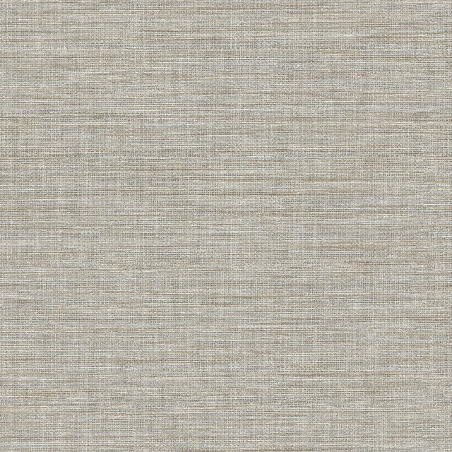 Exhale Stone Faux Grasscloth Wallpaper with Textured Raised Ink - Advantage 4157-26462