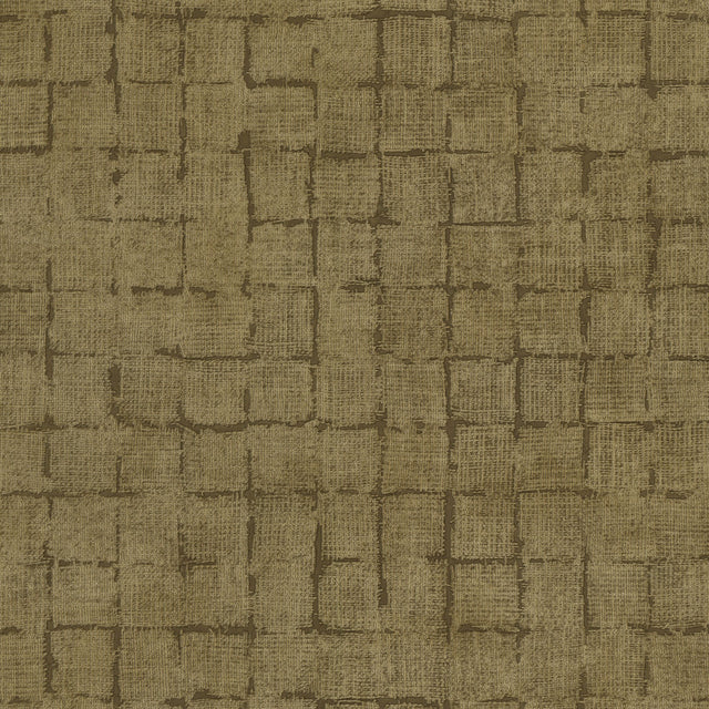 Blocks Chestnut Checkered Wallpaper with Raised Ink Geometric Texture - Advantage 4157-333453