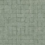 Blocks Sage Checkered Wallpaper with Geometric Textured Raised Ink - Advantage 4157-333454