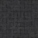 Blocks Charcoal Checkered Wallpaper with Raised Ink Geometric Texture - Advantage 4157-333456