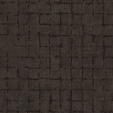 Blocks Chocolate Checkered Wallpaper with Industrial Geometric Pattern, Raised Ink Texture - Advantage 4157-333458