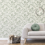 Sprig Green Trail Wallpaper with Botanical Glittered Trail - Advantage 4157-M1538