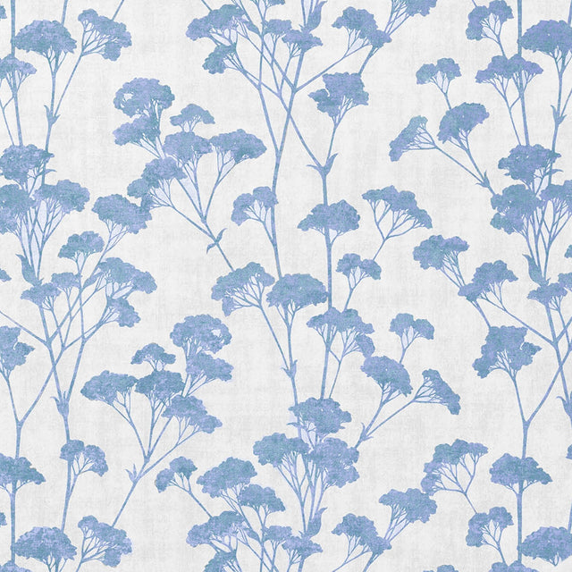 Sprig Blue Trail Wallpaper with Glitter Botanical Motif - Advantage 4157-M1539