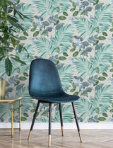 Eeden Grey Tropical Botanical Wallpaper with Palm Leaf Motif - Advantage 4157-M1651