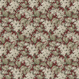 Aratorp red floral wallpaper by Boråstapeter for Schumacher, dense with flowers and foliage, vintage charm, shown in room settings.