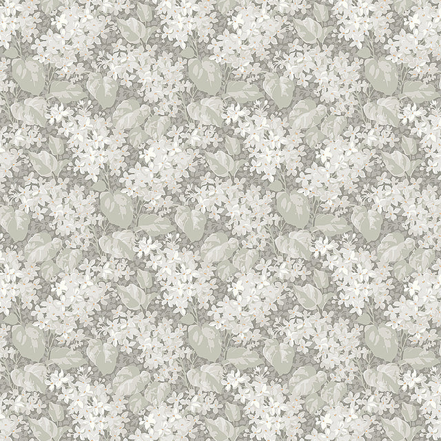 Aratorp Stone dense floral wallpaper by Boråstapeter for Schumacher, vintage-inspired allover lilac pattern
