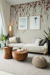 Trailing Ivy Brown Wall Mural with Country Nature Vines Motif - Advantage 4164-50941