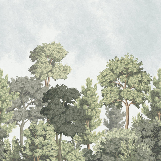 Delamere Green Forest Canopy Scenic Wall Mural - Brewster 4164-50944