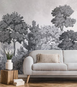 Delamere Mono Grey Scenic Trees Wall Mural - Advantage 4164-50945