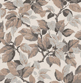 Canopy Beige Leaf Wallpaper with Traditional Botanical Leaves, Textured Non Woven Unpasted - Advantage 4164-M1806