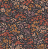 Ditsy Orange Daisies Wallpaper with Textured Bohemian Floral Pattern - Advantage 4164-M1812