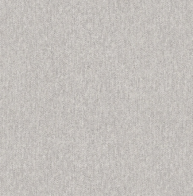 Herringbone Grey Tweed Wallpaper with Textured Non Woven Fabric Look - Advantage 4164-M1827