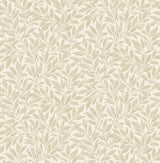 Winter Berry Beige Vine Wallpaper with Farmhouse Botanical Pattern - Advantage 4164-M1842