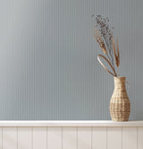Ticking Blue Stripe Wallpaper in Blue - Advantage 4164-M1845