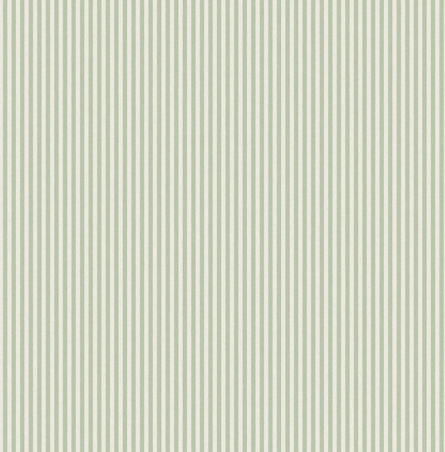Ticking Light Green Stripe Wallpaper with Traditional Stripes Pattern, Textured Non Woven, Paste the Wall - Advantage 4164-M1846