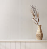 Ticking Light Grey Stripe Wallpaper with Traditional Stripes Pattern, Textured Non Woven - Advantage 4164-M1847
