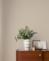 Ticking Beige Stripe Textured Wallpaper with Traditional Stripes Pattern - Advantage 4164-M1848