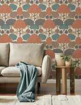 Forest of Arden Apricot Deer Wallpaper with Textured Non Woven Animal Motif - Advantage 4164-M1851