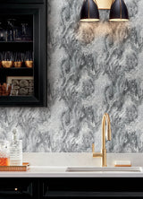 Star Charcoal by Advantage Marble Wallpaper – Brewster Home Fashions 4168-15533