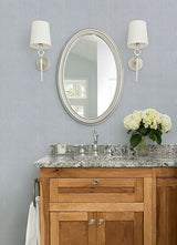 Natural Linen Light Grey by Advantage Textured Wallpaper – Brewster Home Fashions 4168-16623