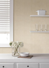 Sunshower Ivory by Advantage Stria Wallpaper- Brewster Home Fashions 4168-16634