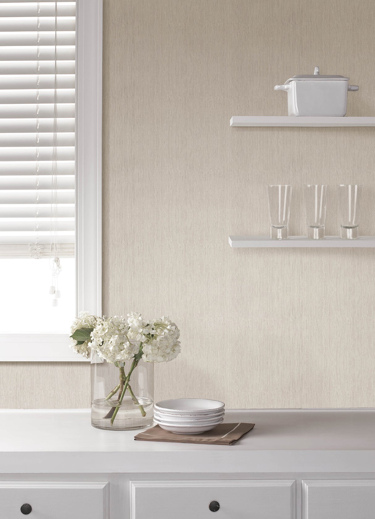 Sunshower Dove by Advantage Stria Wallpaper- Brewster Home Fashions 4168-16636