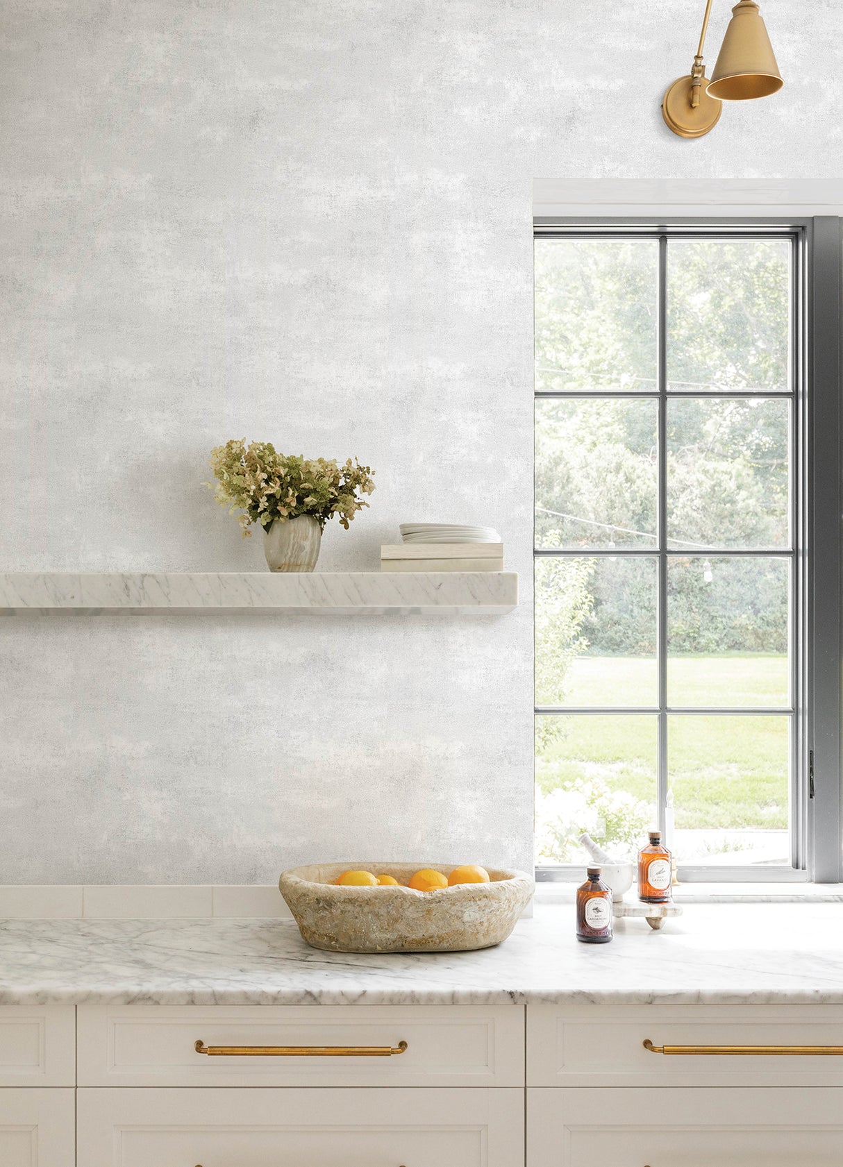 Al Fresco Champagne by Advantage Plaster Wallpaper- Brewster Home Fashions 4168-17701