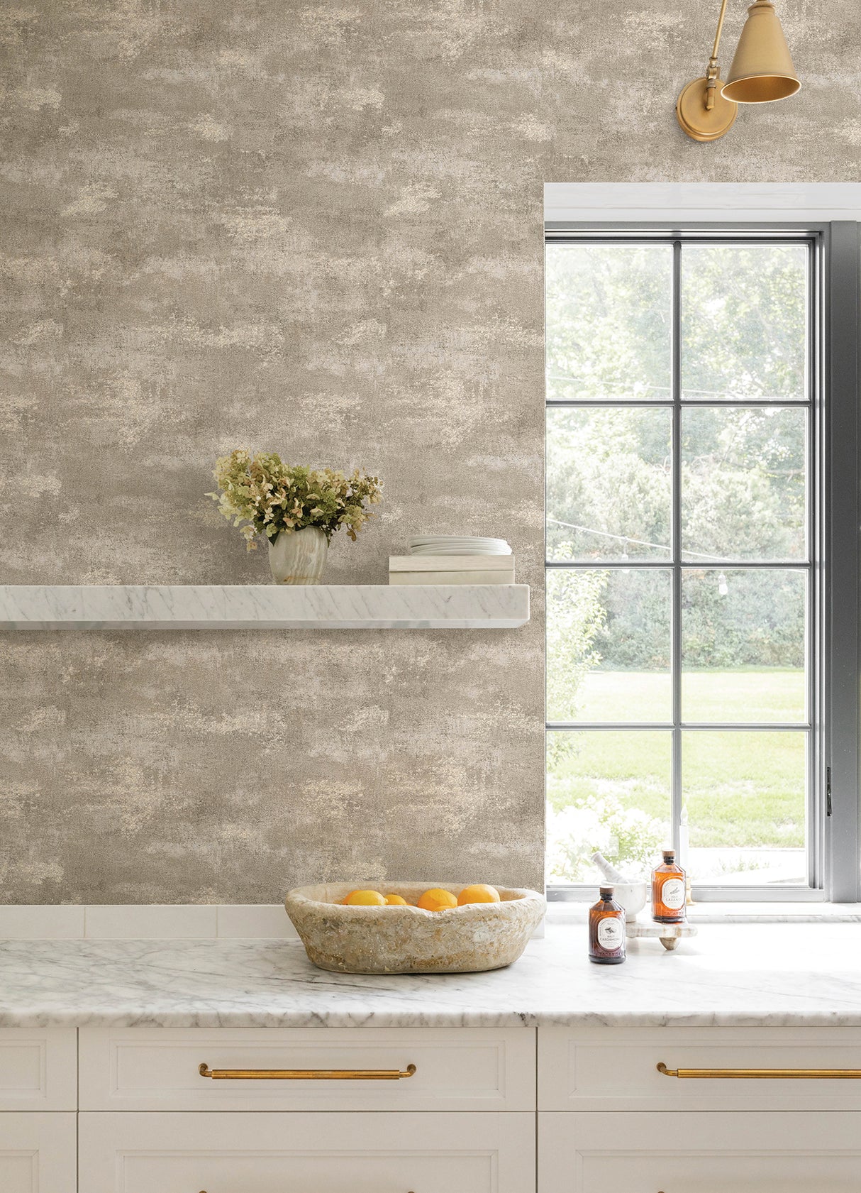 Al Fresco Chocolate by Advantage Plaster Wallpaper – Brewster Home Fashions 4168-17709