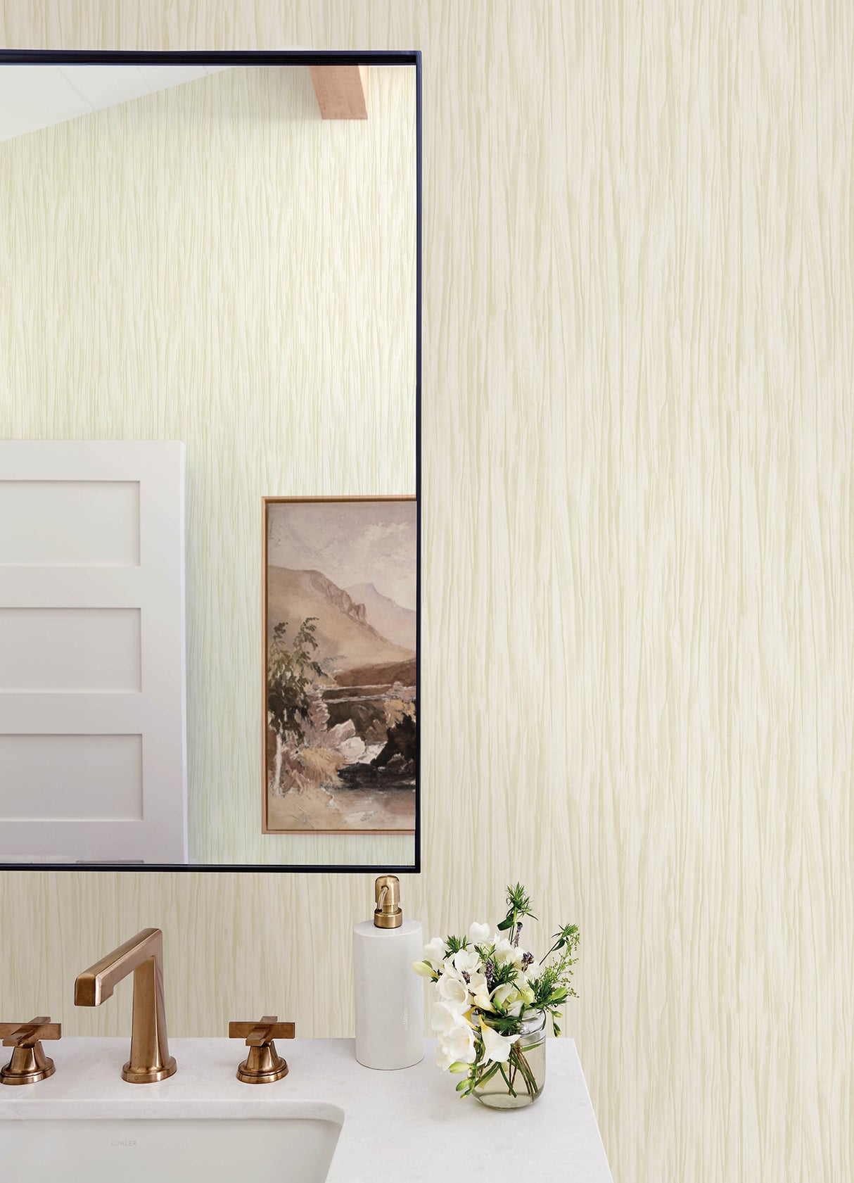 Kahuna Cream by Advantage Waves Wallpaper- Brewster Home Fashions 4168-17724