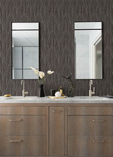 Kahuna Pewter by Advantage Waves Wallpaper- Brewster Home Fashions 4168-17726