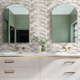 Rattan Silver Palm by Advantage Botanical Wallpaper- Brewster Home Fashions 4168-17737