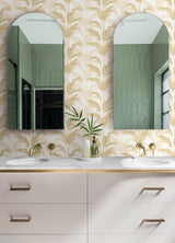 Rattan Gold by Advantage Palm Wallpaper- Brewster Home Fashions 4168-17739