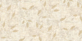 Stonewall Neutral Vine wallpaper in neutral with trailing vines pattern; roll detail and installed kitchen scene