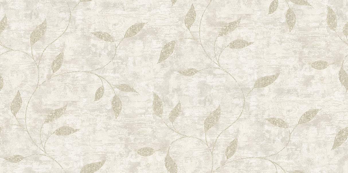 Stonewall Ivory Vine Wallpaper by Advantage, 20.9 in x 30 ft roll, approx. 52.3 sq ft coverage