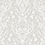 Kiwassa Grey Antler Damask Wallpaper by Chesapeake