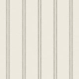 Johnny Charcoal Stripes wallpaper, 20.5 in x 33 ft roll, grey stripe on cream linen-look ground