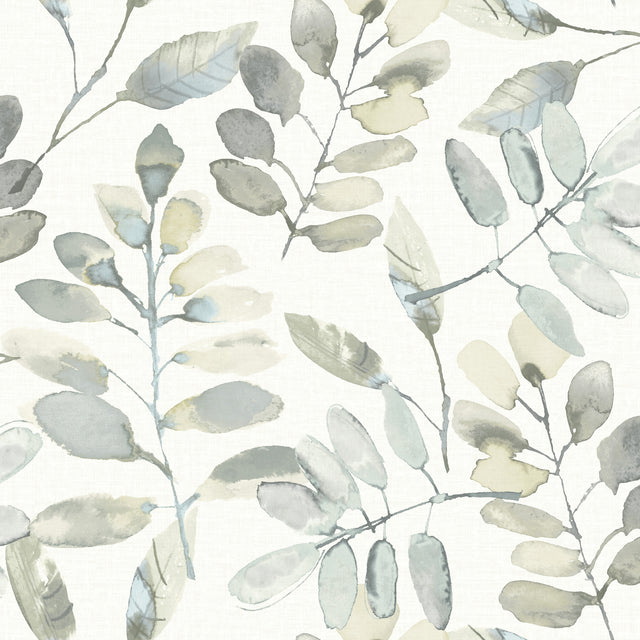 Chesapeake Pinnate Grey Leaves Wallpaper 4169-13905