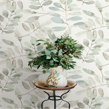 Pinnate Mint Leaves Mint by Chesapeake Botanical Wallpaper – Brewster Home Fashions 4169-13909