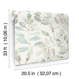 Pinnate Mint Leaves Mint by Chesapeake Botanical Wallpaper – Brewster Home Fashions 4169-13909