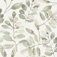 Pinnate Green Leaves botanical wallpaper by Chesapeake in watercolor greens
