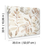 Pinnate Salmon Leaves by Chesapeake Botanical Wallpaper – Brewster Home Fashions 4169-13912