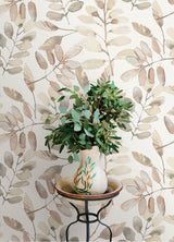 Pinnate Salmon Leaves by Chesapeake Botanical Wallpaper – Brewster Home Fashions 4169-13912