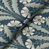 Tap Root Dark Blue by Chesapeake Floral Damask Wallpaper – Brewster Home Fashions 4169-27600