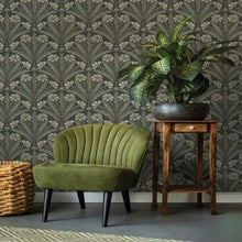 Tap Root Charcoal by Chesapeake Floral Damask Wallpaper – Brewster 4169-27601