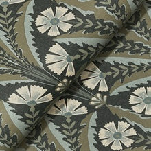 Tap Root Charcoal by Chesapeake Floral Damask Wallpaper – Brewster 4169-27601