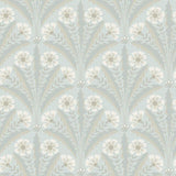 Tap Root Light Blue Floral Damask Wallpaper by Chesapeake