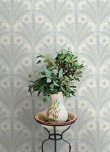 Tap Root Light Blue by Chesapeake Floral Damask Wallpaper – Brewster Home Fashions 4169-27602
