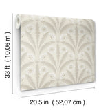 Tap Root Beige by Chesapeake Floral Damask Wallpaper – Brewster Home Fashions 4169-27603